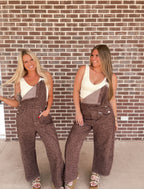 The Liv Leopard Barrel Overalls