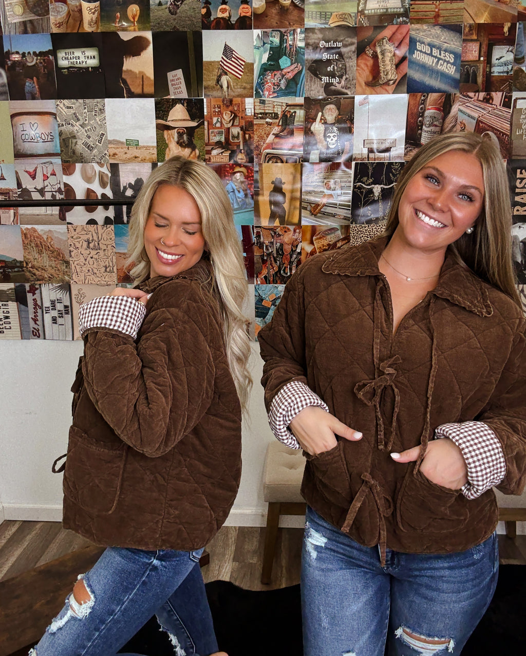 The Classy Corduroy Gingham Jacket