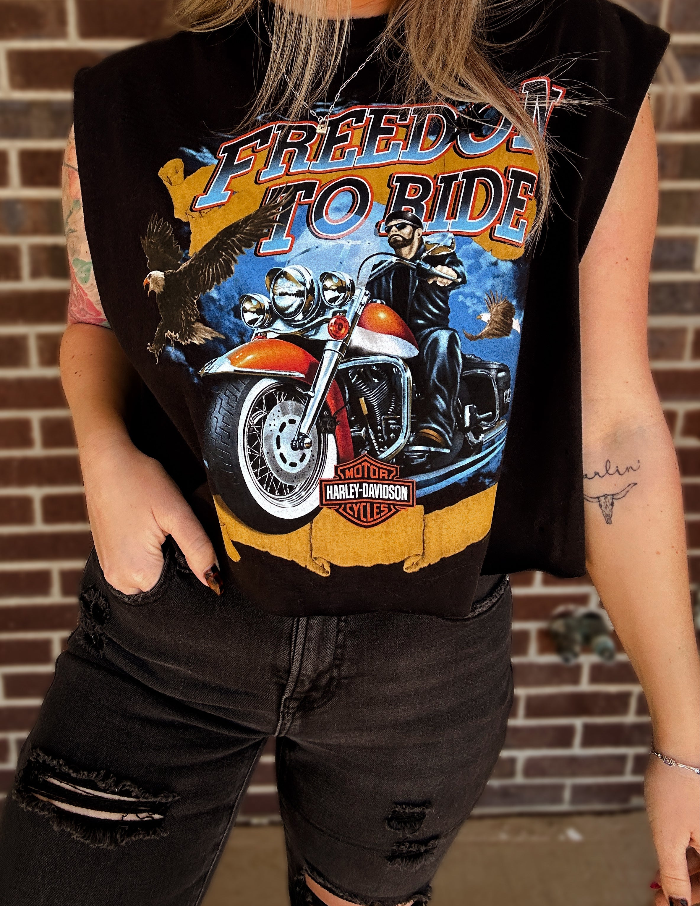 Upcycled Freedom to ride tank- Large