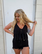 Sweetheart tank- Black