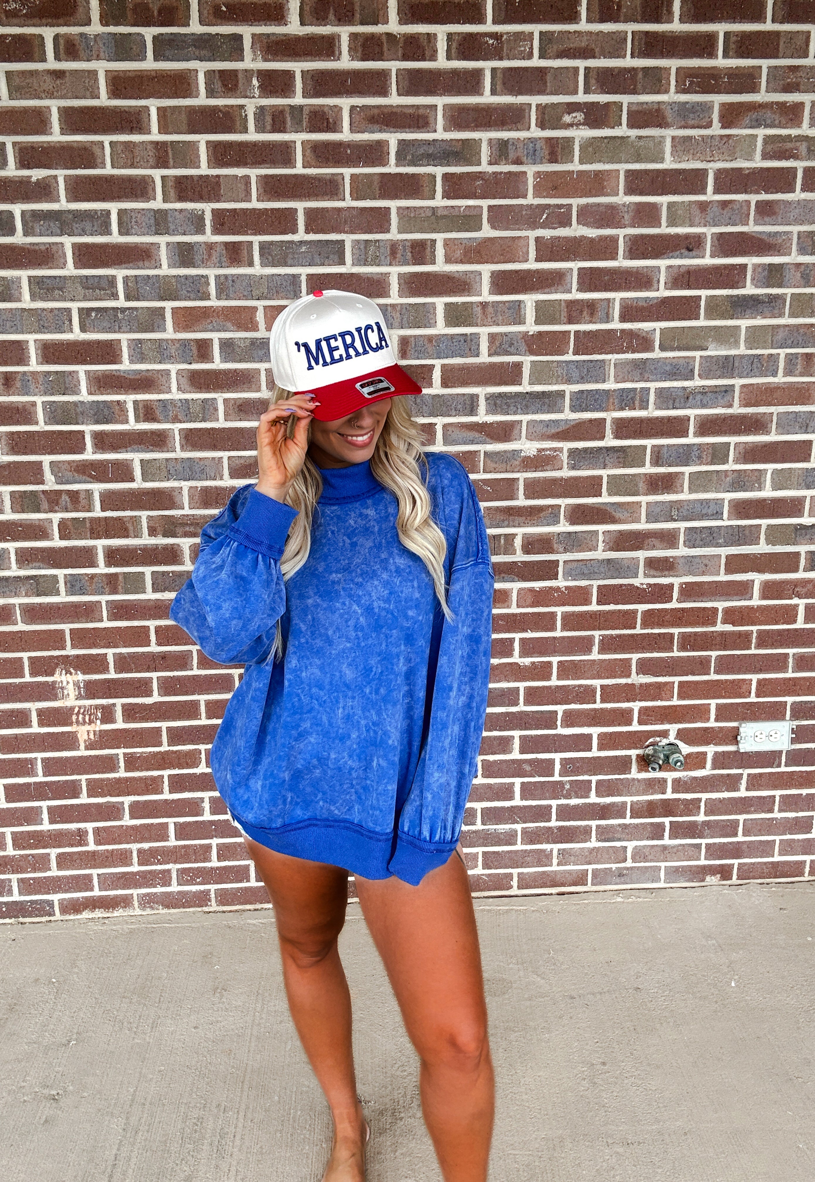 The Fancy Mockneck- Blue