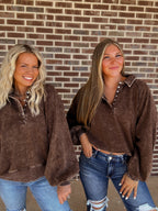 The Ellie Pullover- Chocolate