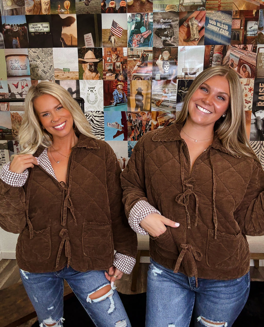 The Classy Corduroy Gingham Jacket