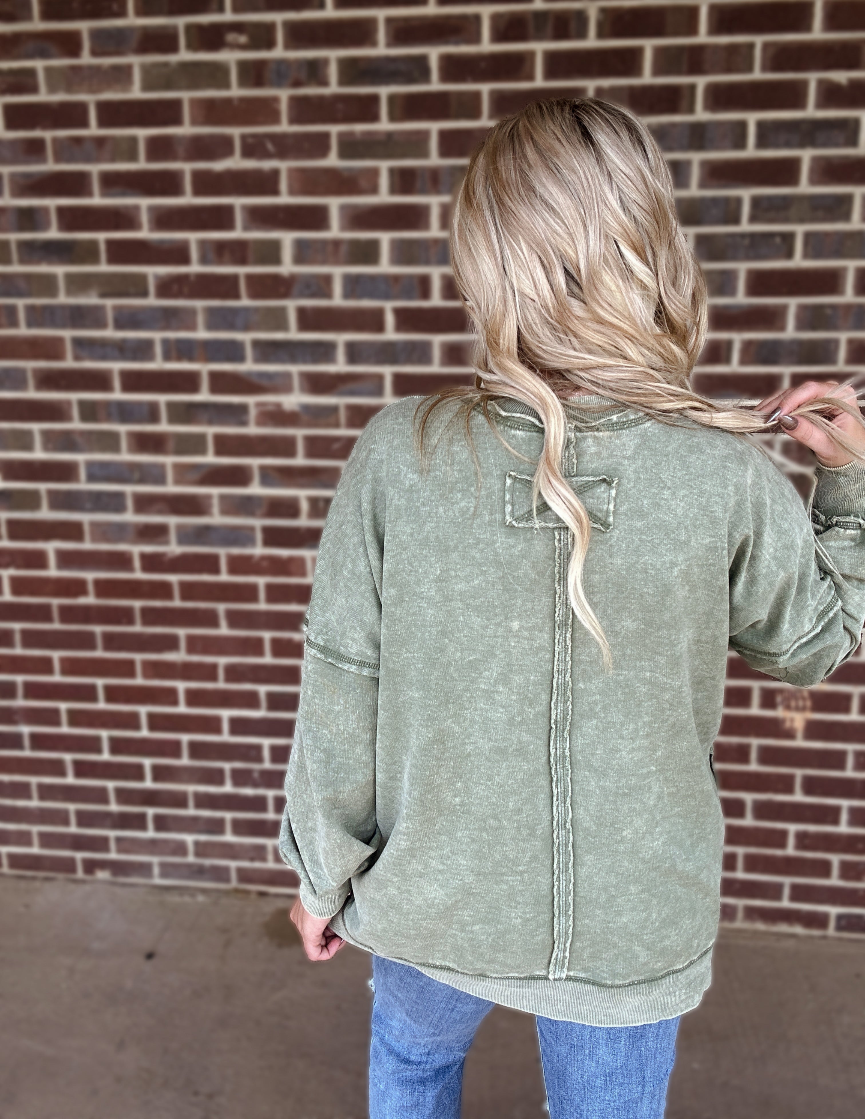 The Carolina oversized pullover- Olive