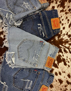 Cut off denim shorts