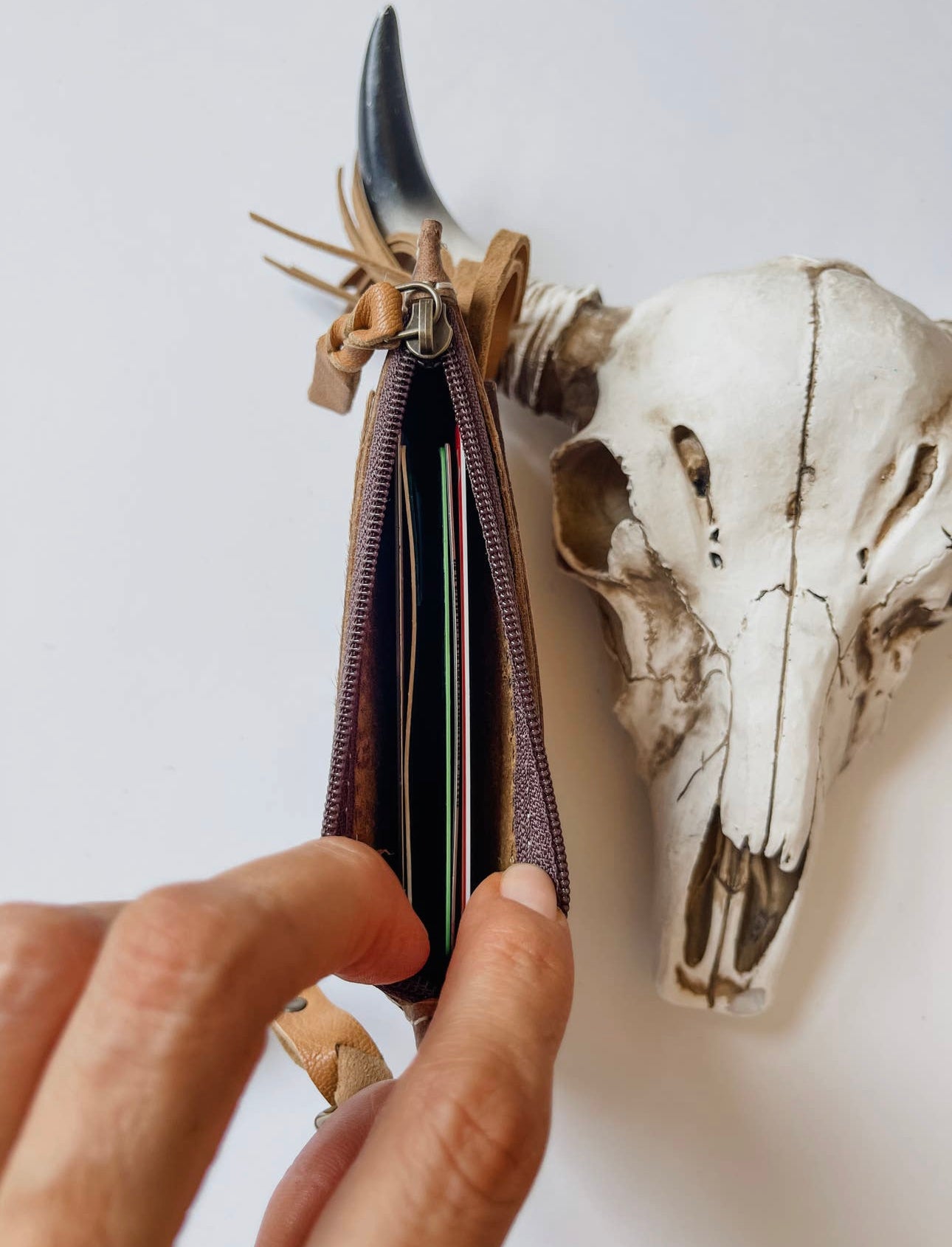 Western Keychain Id Leather Wallet
