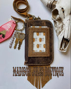 Western Keychain Id Leather Wallet