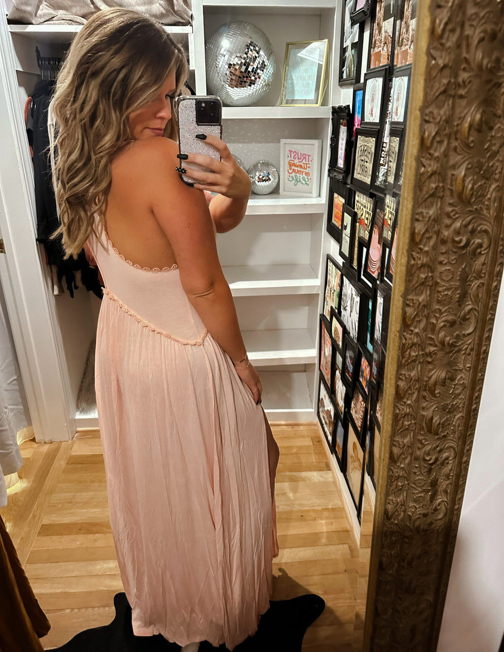 The Dolly Dress in Peach