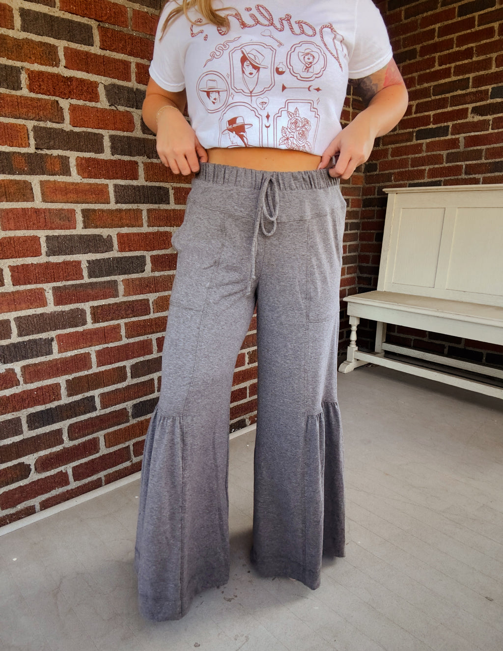 All cuddled up flare pants