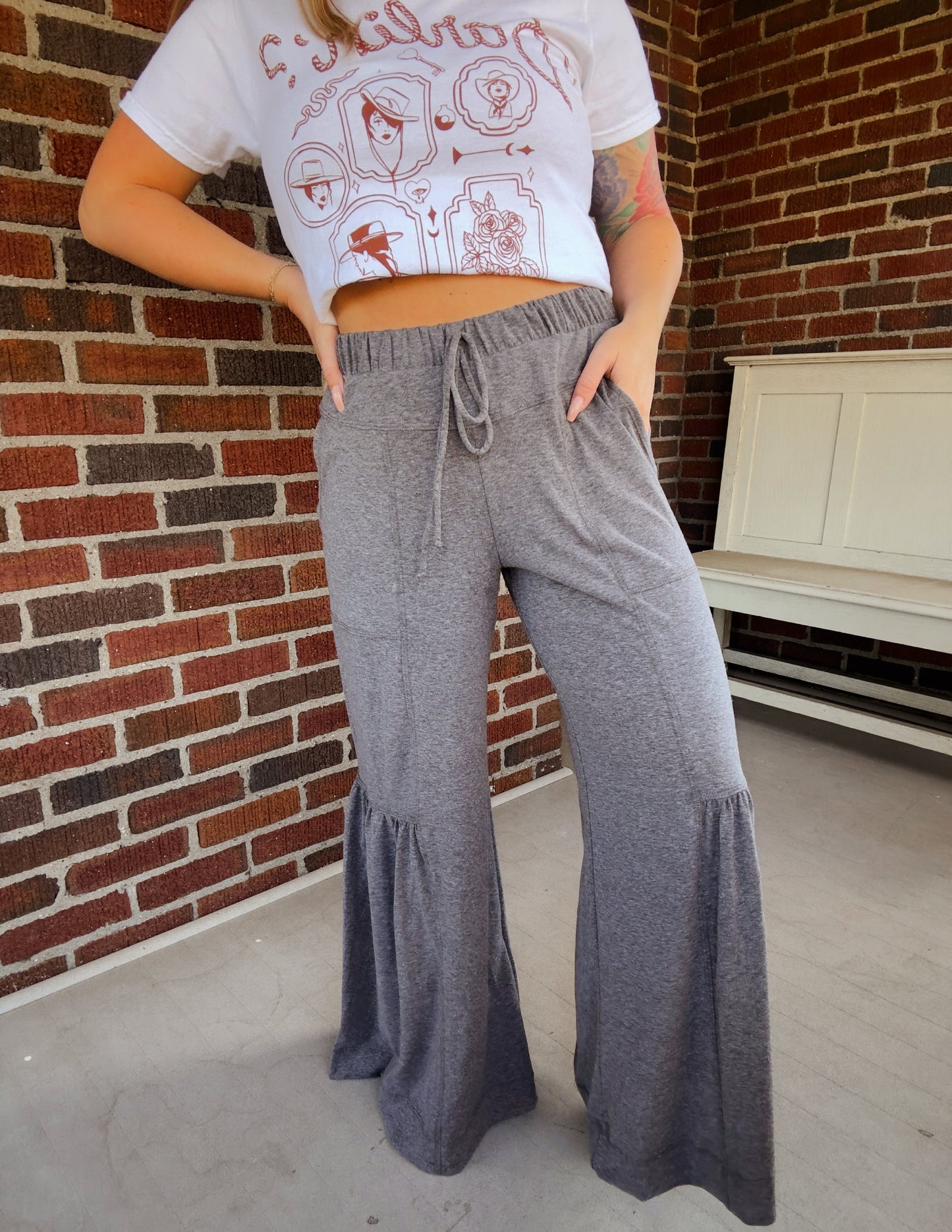 All cuddled up flare pants