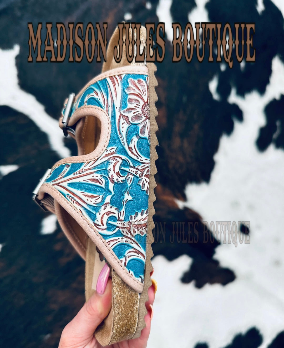 The Lainey Sandals in Turqouise
