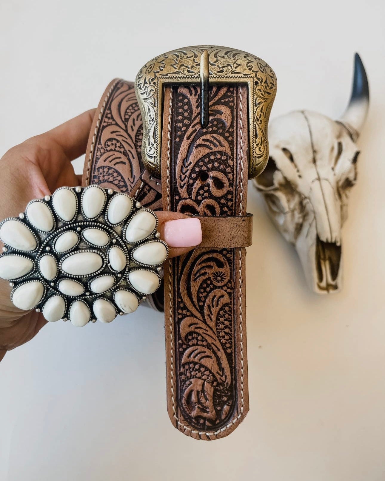 Tooled Purse Strap