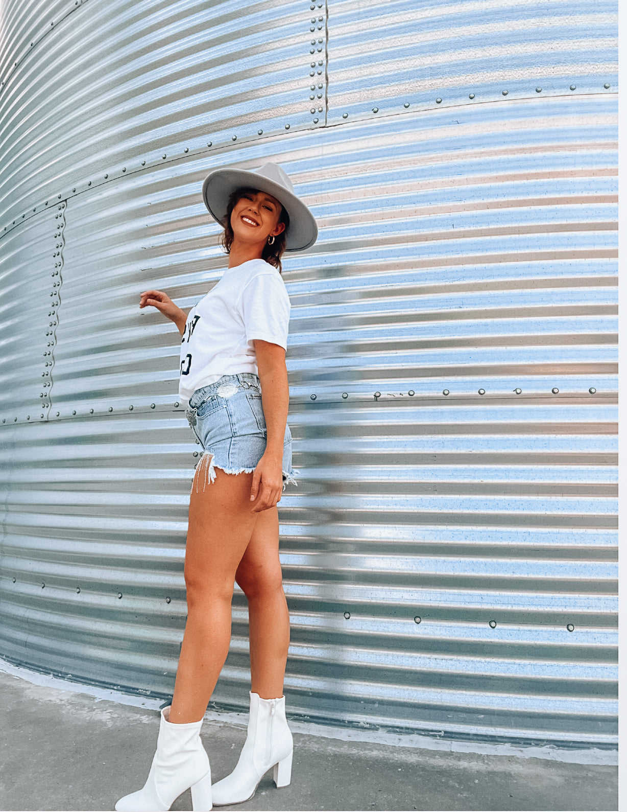 Stand Tall Booties in White