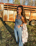 Lost in Time Denim Jumpsuit