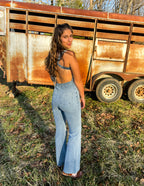 Lost in Time Denim Jumpsuit