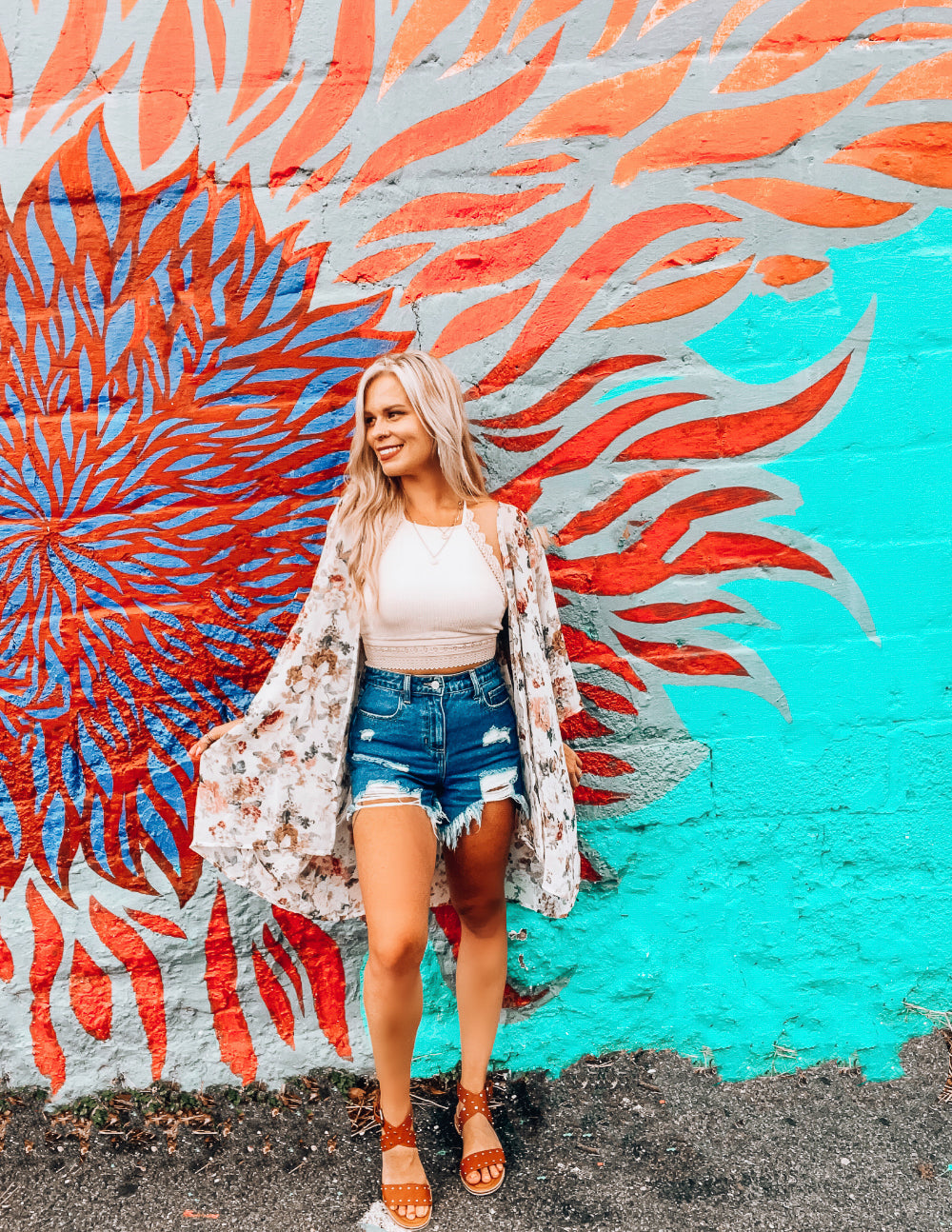 Curvy Floral Kimono