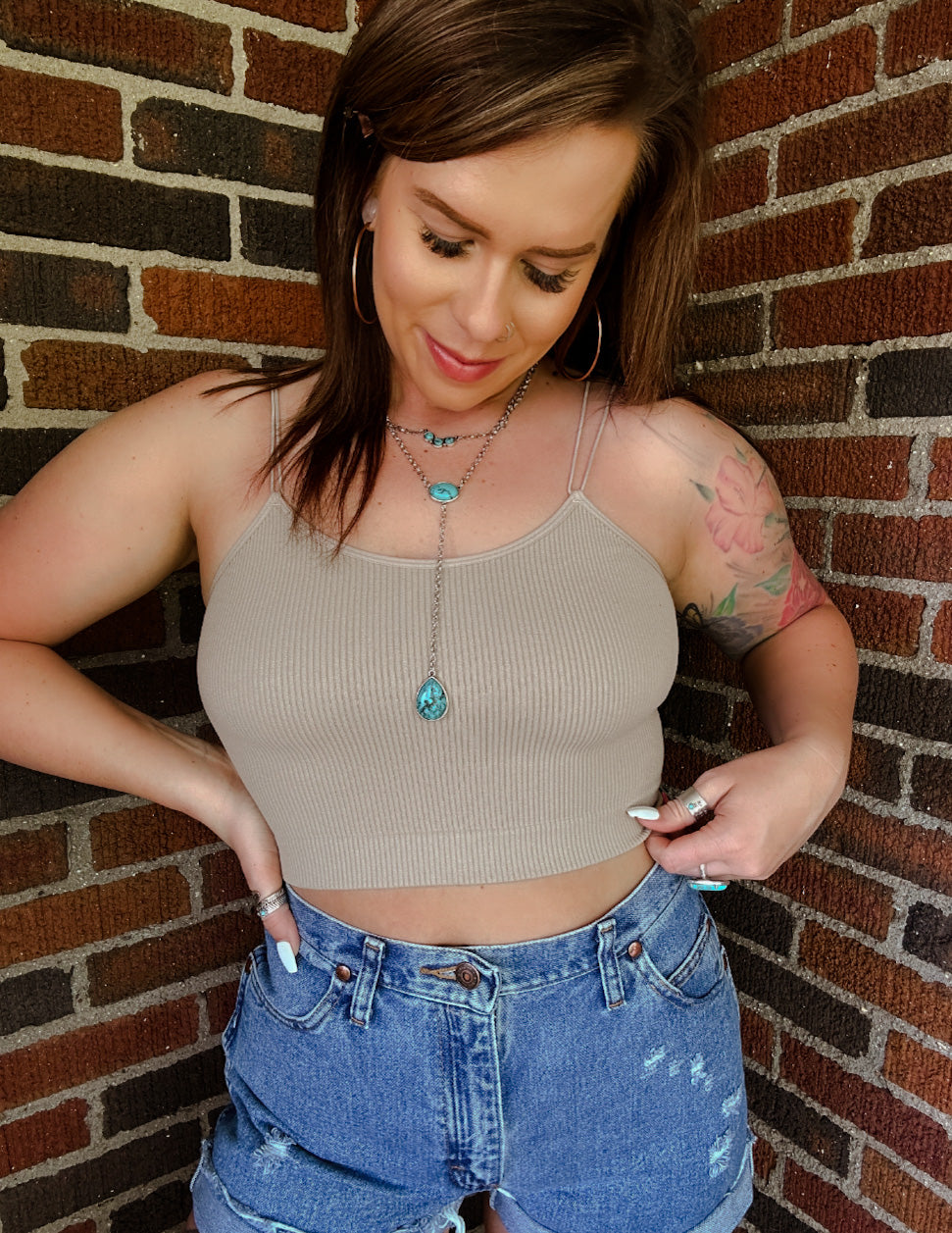 Seamless Tank in Ash Mocha