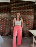 Cami Vintage Distressed Pants Neon Peach