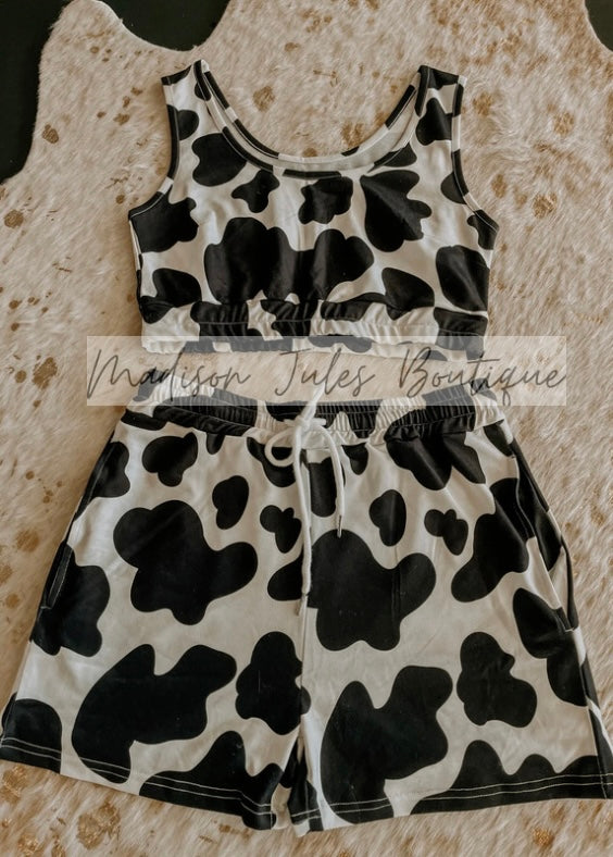 Cow print top