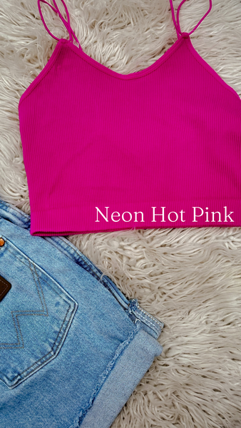 Seamless Tank in Neon Hot Pink