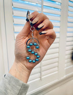 Turquoise Inital Key chain