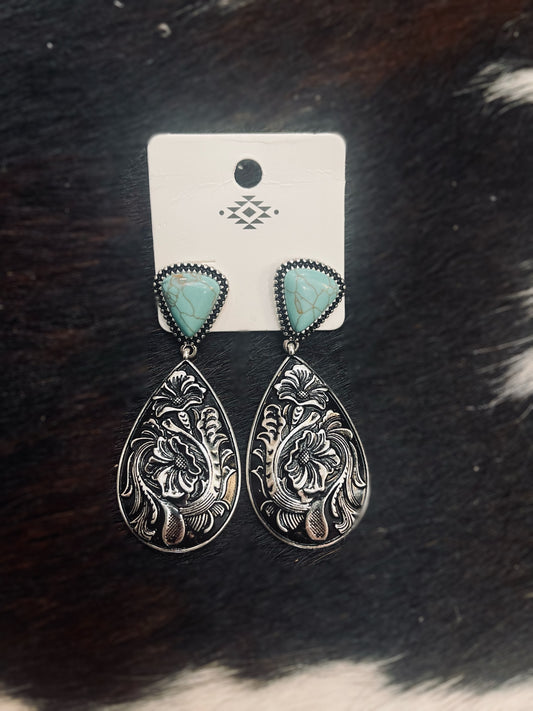 Turquoise Teardrop Earrings