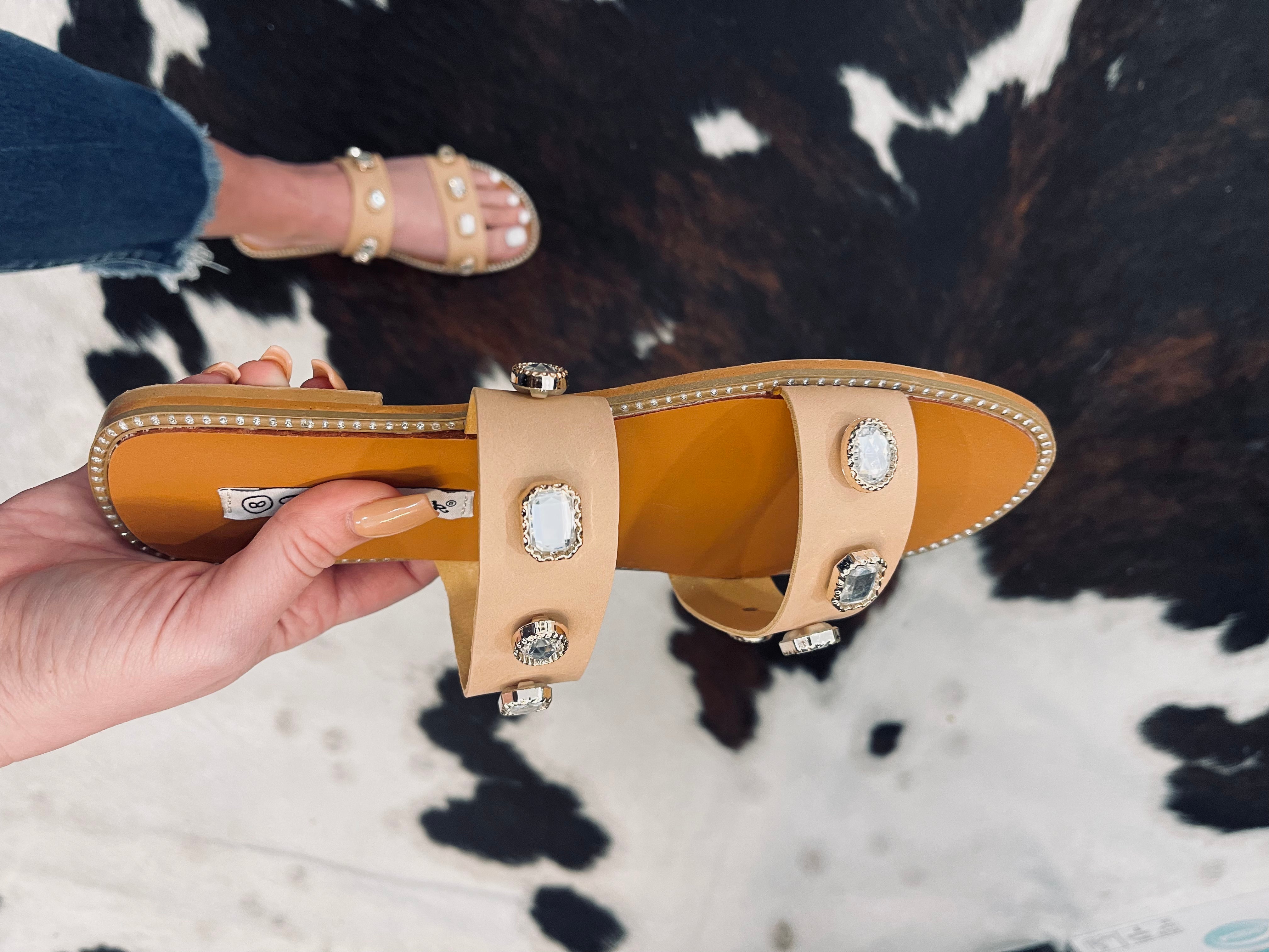 Material girl sandals in Nude